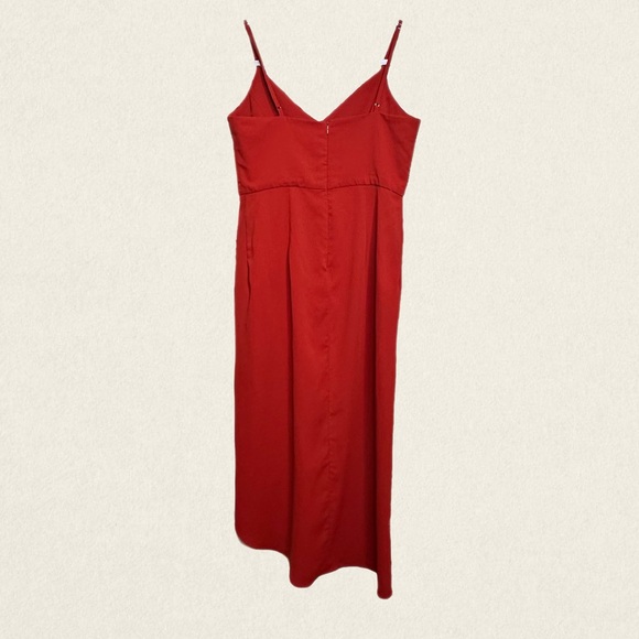 Lulu's Reinette Rust Midi Sleeveless Dress - Picture 6 of 13